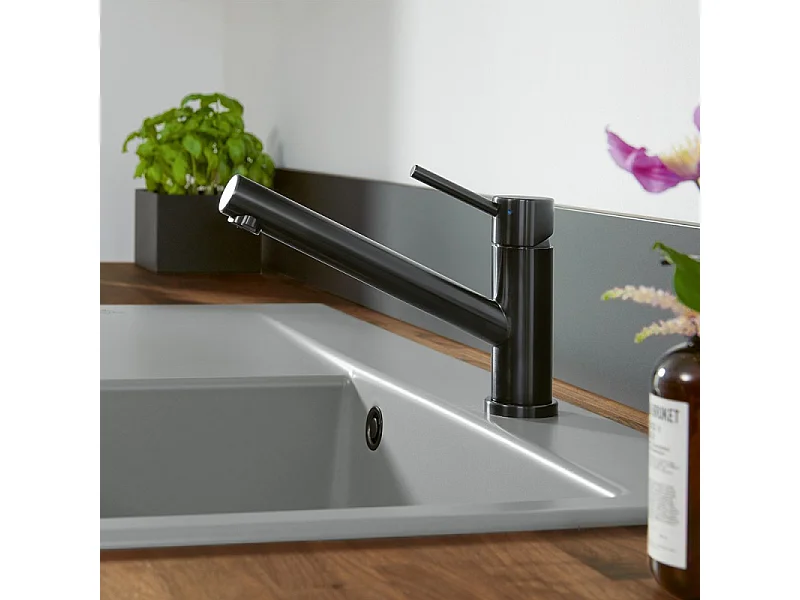 Robinet cuisine VILLEROY ET BOCH Como Anthracite + nettoyant