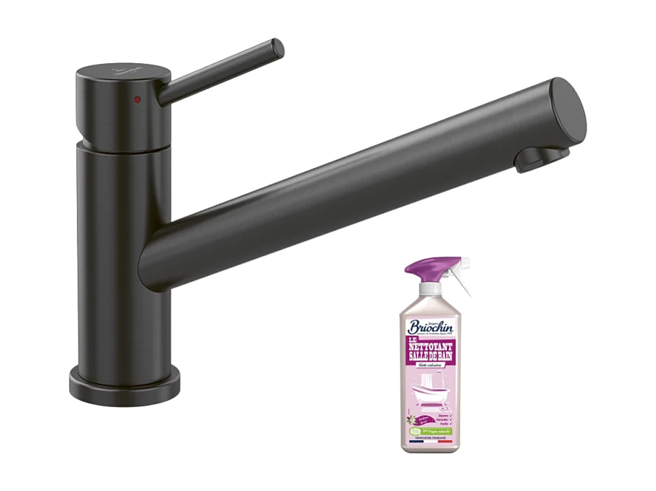 Robinet cuisine VILLEROY ET BOCH Como Anthracite + nettoyant