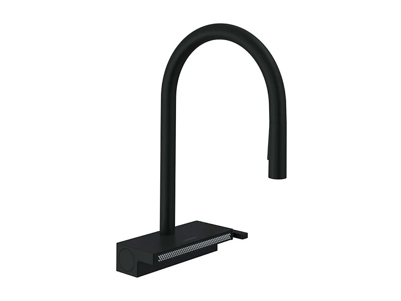 Robinet de cuisine avec douchette HANSGROHE Aquno Select M81 170 3 jets noir mat