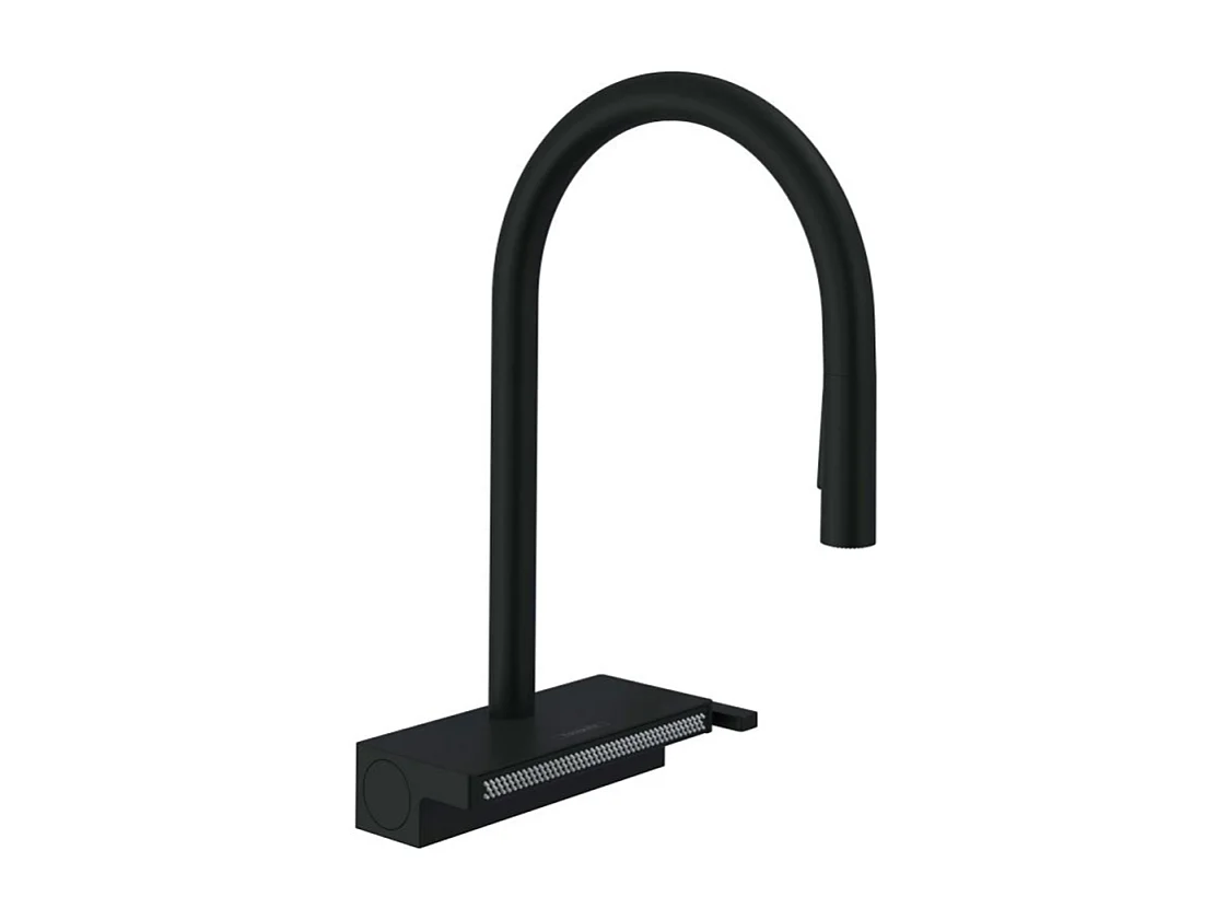 Grifo de cocina con ducha HANSGROHE Aquno Select M81 170 3 chorros negro mate