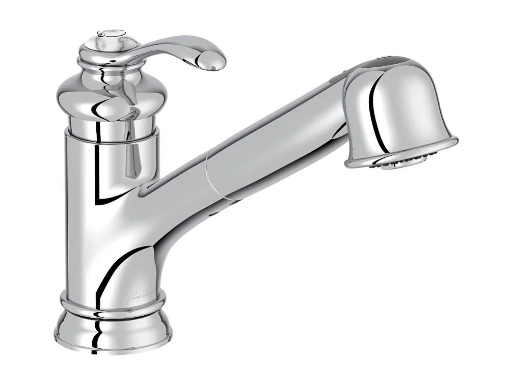 Robinet cuisine bas avec douchette extractible  JACOB DELAFON  Fairfax chrome