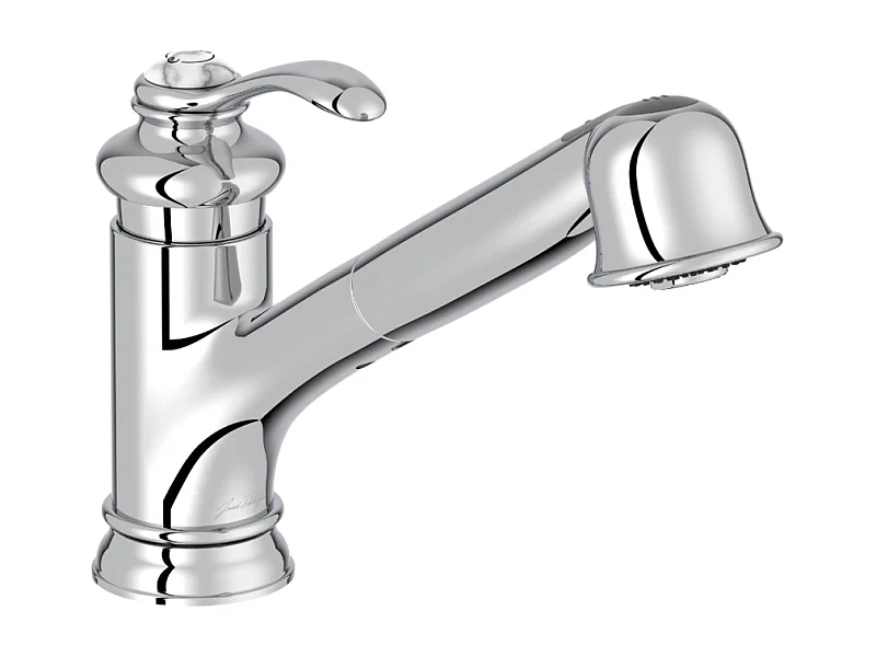 Robinet cuisine bas avec douchette extractible  JACOB DELAFON  Fairfax chrome