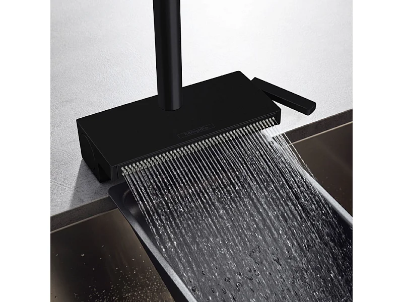 Grifo de cocina con ducha HANSGROHE Aquno Select M81 250 2 chorros negro mate