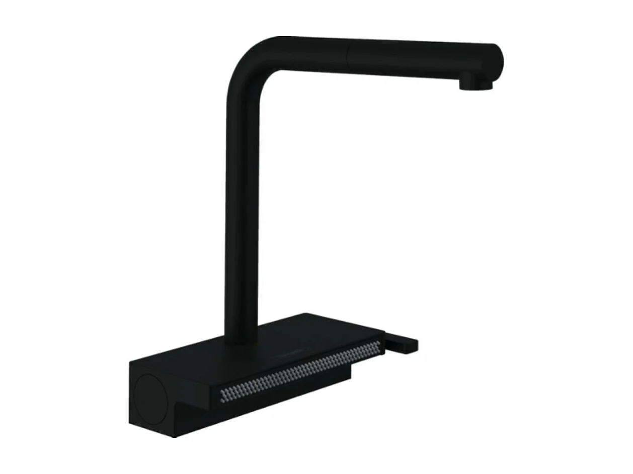 Robinet de cuisine avec douchette HANSGROHE Aquno Select M81 250 2 jets noir mat