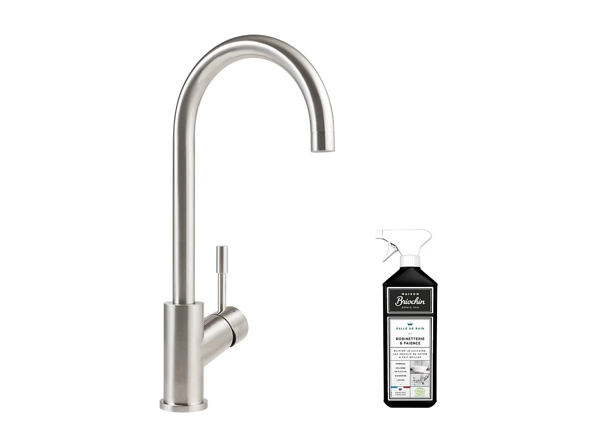 Robinet cuisine VILLEROY ET BOCH Umbrella acier massif + nettoyant