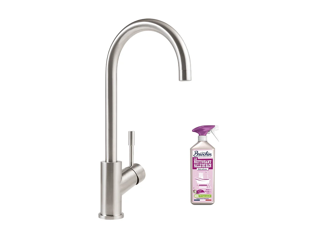 Robinet cuisine VILLEROY ET BOCH Umbrella acier massif + nettoyant