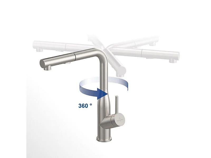 Robinet cuisine VILLEROY ET BOCH Subway Style Shower anthracite