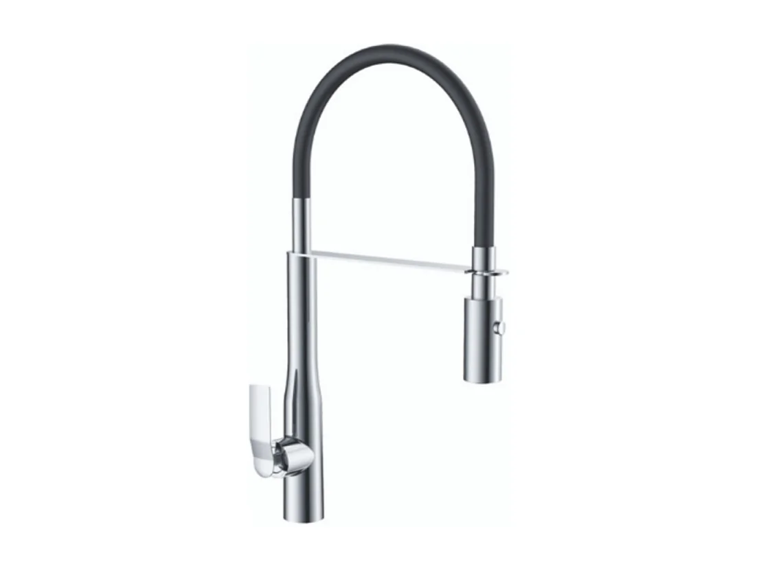 PAINI Mitigeur cuisine Addict Bec haut chrome douchette extractible