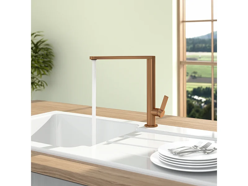 Robinet cuisine VILLEROY ET BOCH Finera bronze + nettoyant