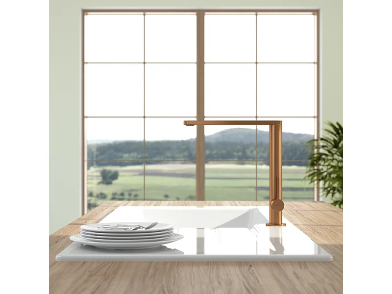 Robinet cuisine VILLEROY ET BOCH Finera bronze + nettoyant