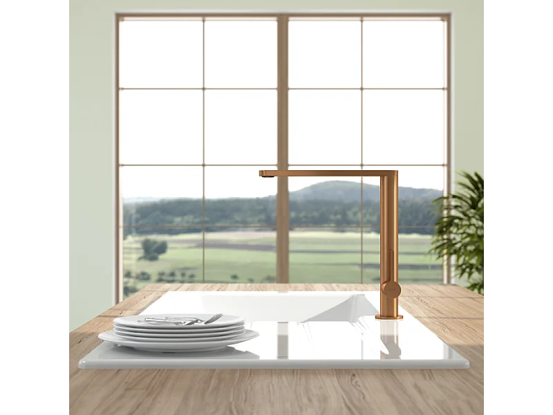 Robinet cuisine VILLEROY ET BOCH Finera bronze + nettoyant