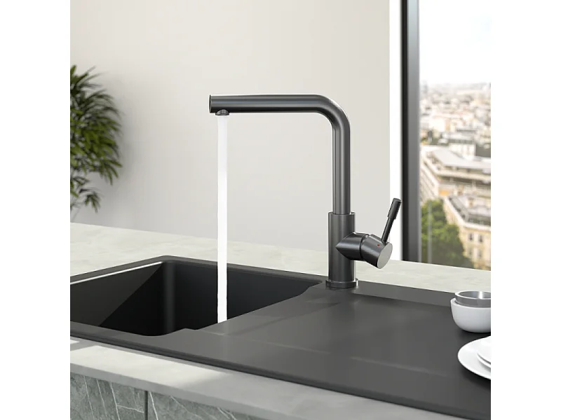 Robinet cuisine VILLEROY ET BOCH Modern Steel anthracite