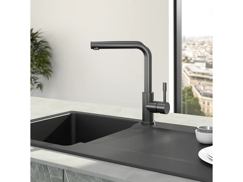 Robinet cuisine Villeroy & Boch Modern Steel anthracite