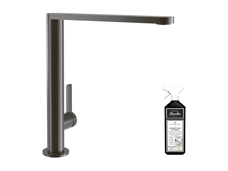Robinet cuisine VILLEROY ET BOCH Finera anthracite + nettoyant
