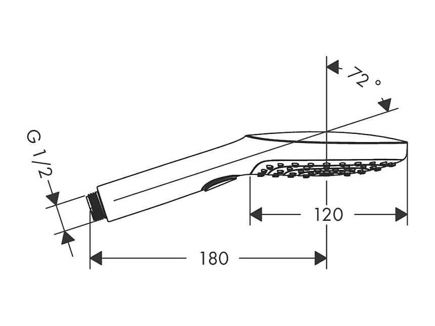 Pommeau de douche HANSGROHE Raindance Select E EcoSmart 120 3 jets chromé
