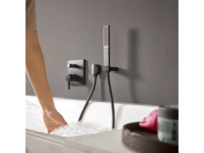 Pommeau de douche HANSGROHE Rainfinity EcoSmart 100 noir chromé brossé