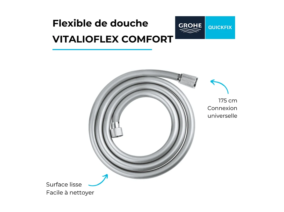 GROHE VitalioFlex flexo de ducha 175 cm cromo