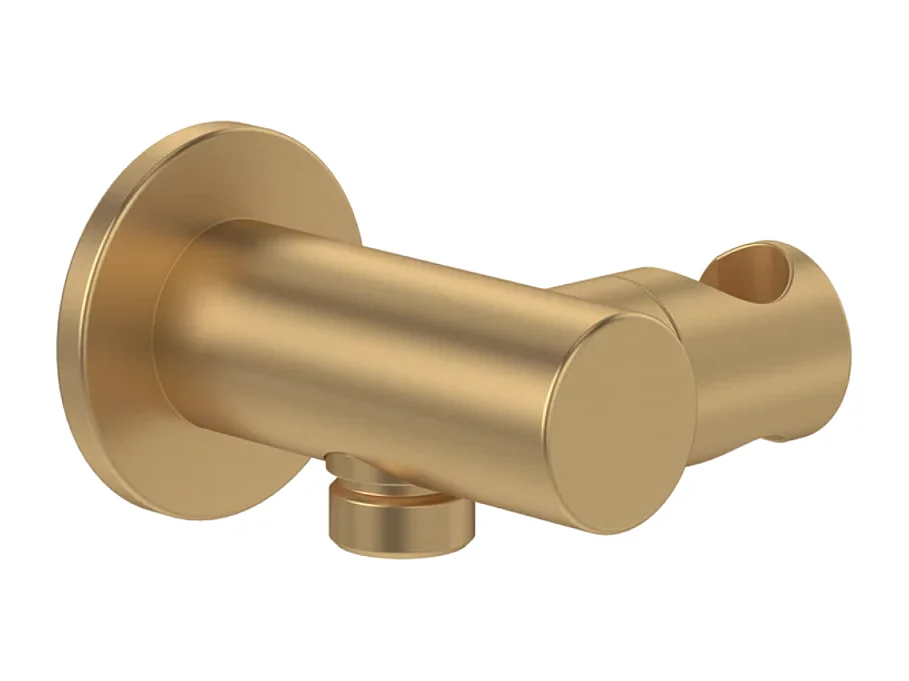 Support mural fixe pour douchette VILLEROY ET BOCH Universal rond Or brossé