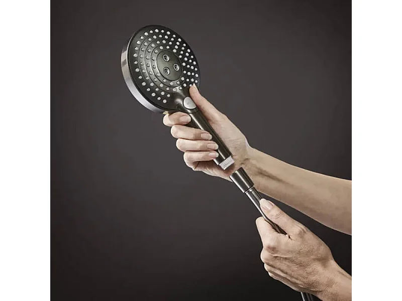 Flexible de douche 1,25 m HANSGROHE Isiflex noir chromé brossé