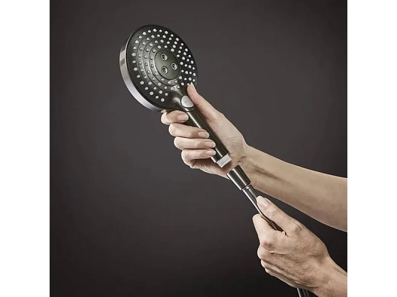 Flexible de douche 1,25 m HANSGROHE Isiflex noir chromé brossé