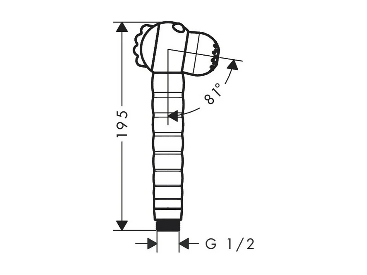 HANSGROHE Ducha de mano para niños de 2 chorros Jocolino beige