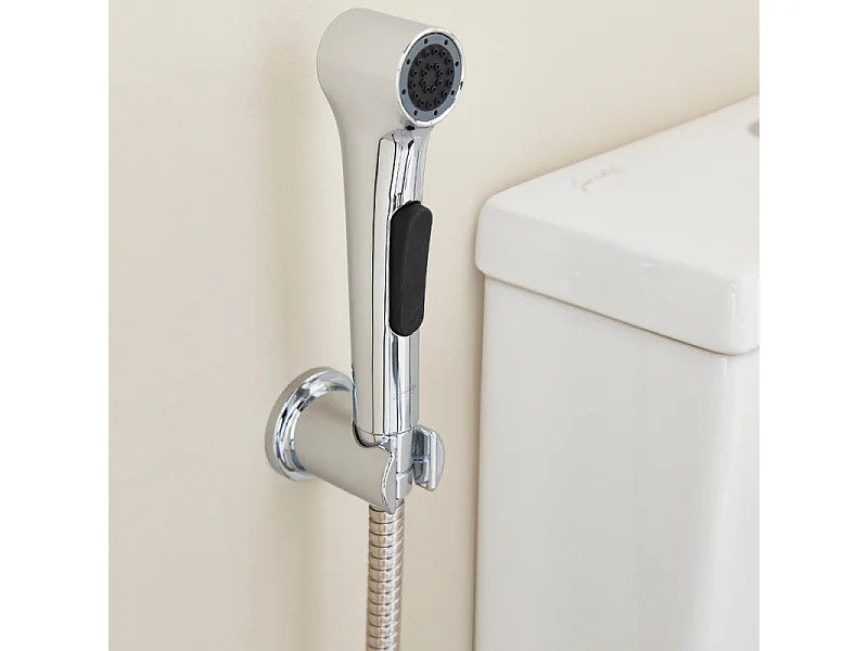 Douchette WC JACOB DELAFON Elate chromée + support + flexible