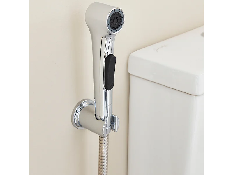 Douchette WC JACOB DELAFON Elate chromée + support + flexible