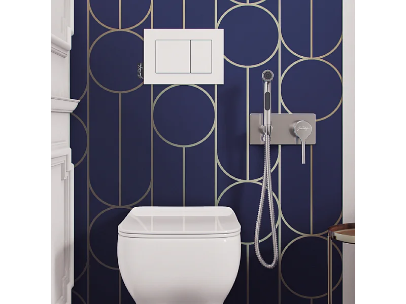 Douchette WC JACOB DELAFON Elate chromée + support + flexible