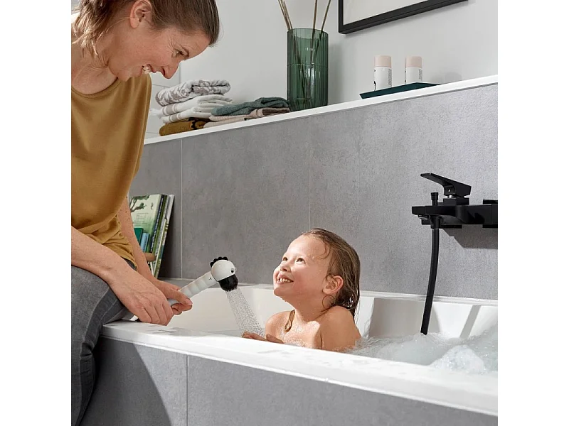HANSGROHE Teleducha para niños de 2 chorros Jocolino blanco/negro