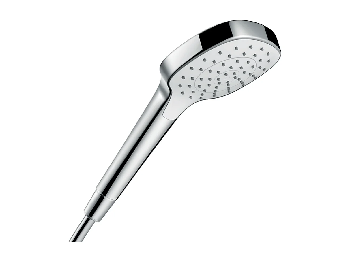 Cabezal de ducha HANSGROHE Croma E EcoSmart, blanco/cromo