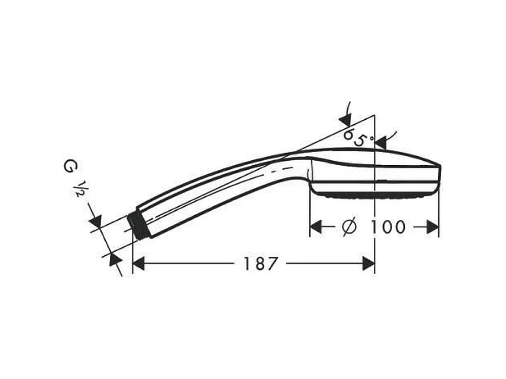 HANSGROHE Teleducha 1 chorro Croma 100 Cromo