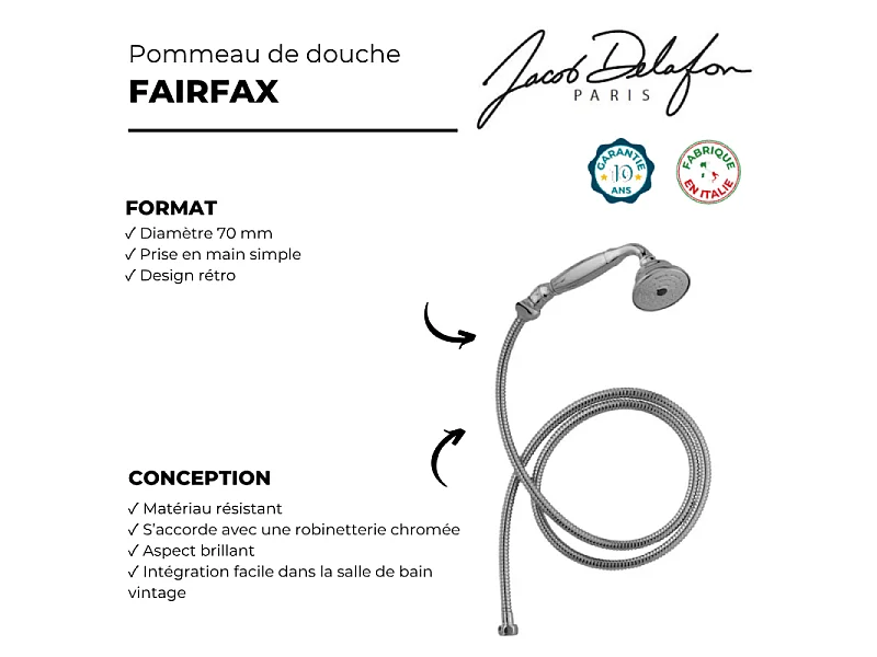 JACOB DELAFON Douchette 1 jet Fairfax