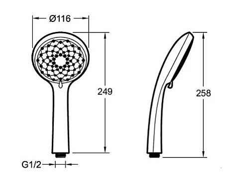 JACOB DELAFON Douchette 3 jets Awaken organic