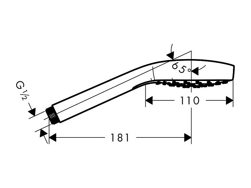 Douchette à main HANSGROHE Croma E blanc / chromé