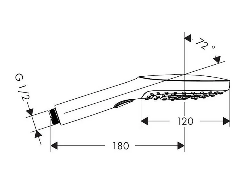 Douchette à main HANSGROHE Raindance Select E 3 jets chromé