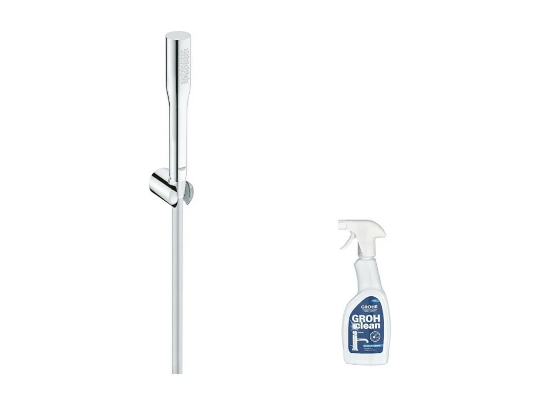 Pommeau de douche GROHE Quickfix Vitalio Get Stick avec support mural + nettoyant GrohClean