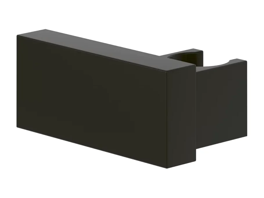 Support mural fixe pour douchette VILLEROY ET BOCH Universal rectangle Noir mat