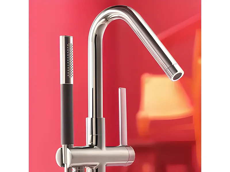 JACOB DELAFON Douchette 2 jets Shift Ellipse noir et chrome