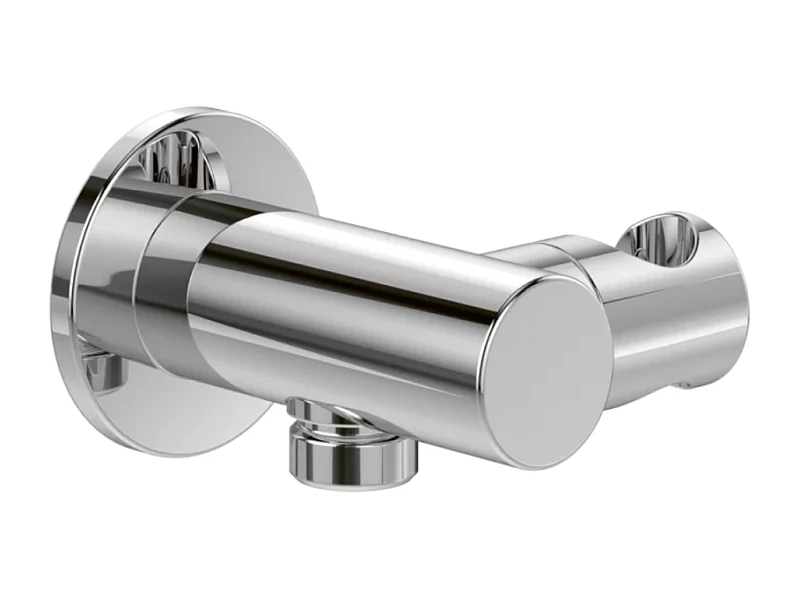 Support mural pour douchette avec raccordement VILLEROY ET BOCH Universal rond Chrome