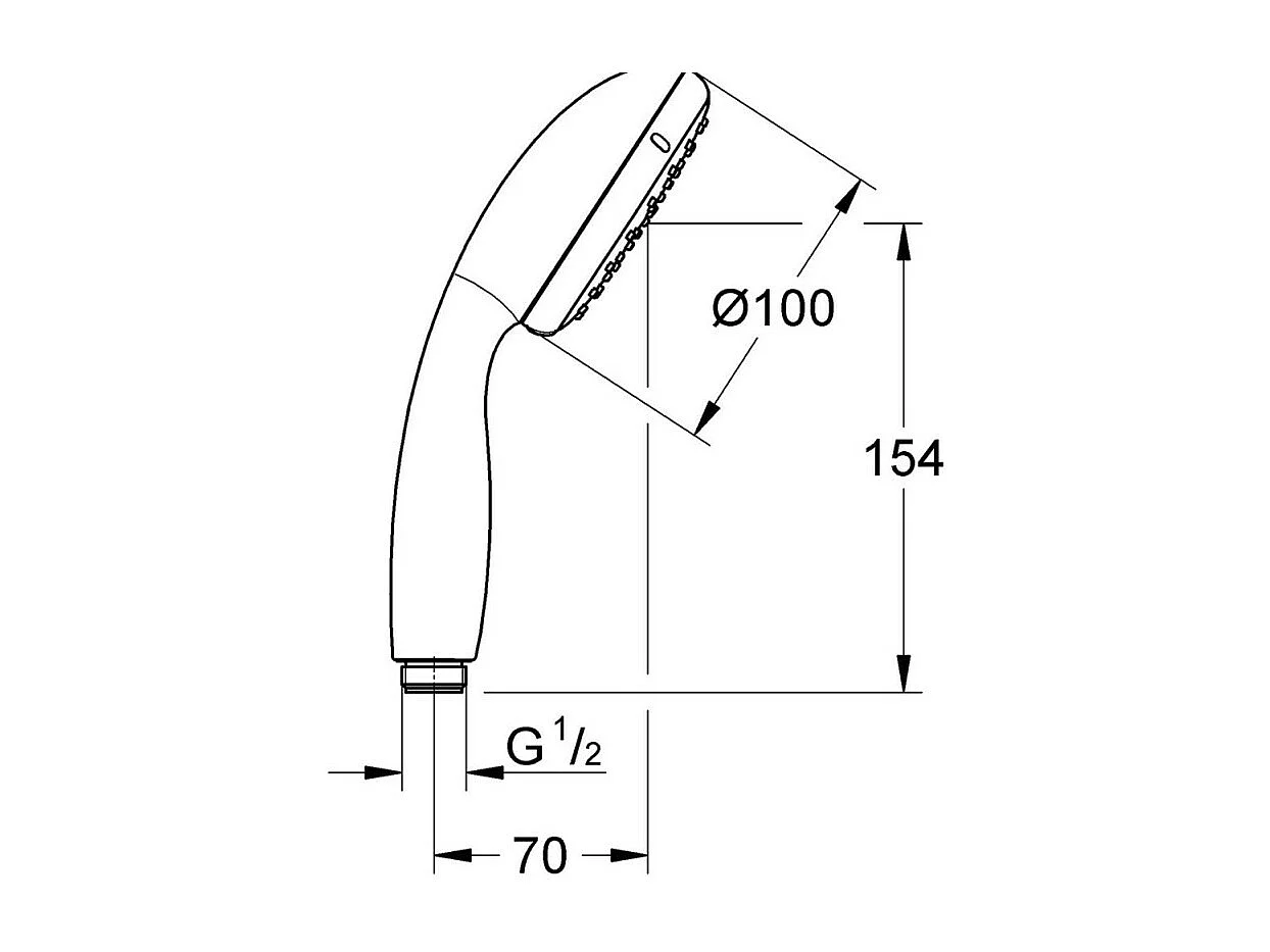 Pommeau de douche GROHE Quickfix Vitalio START Go 100