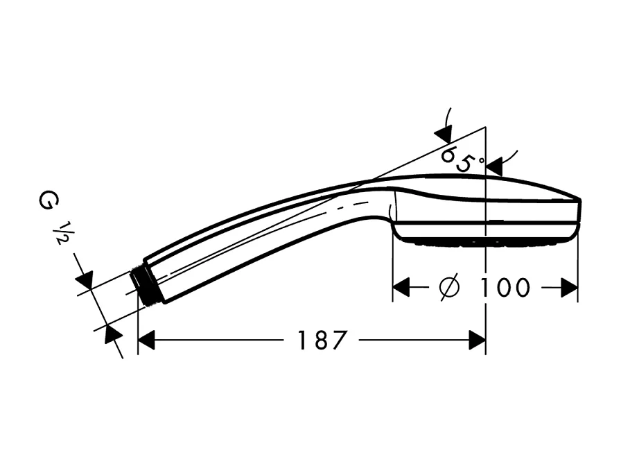 Pommeau de douche HANSGROHE Croma 100 EcoSmart chromé