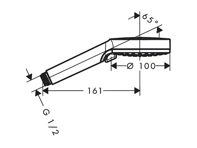 HANSGROHE Douchette à main 100 Vario EcoSmart 9 l/min noir mat Vernis Blend