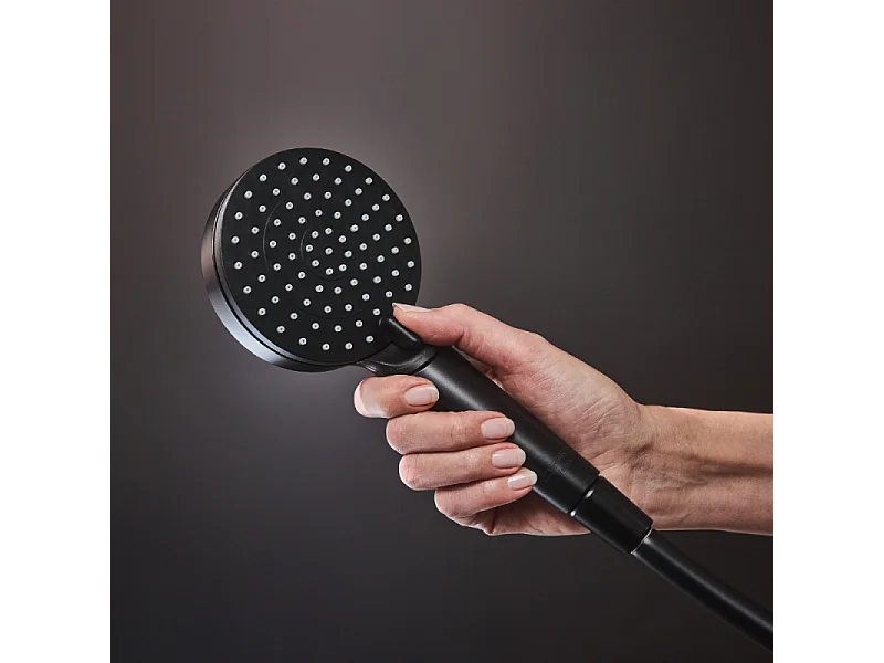 HANSGROHE Teleducha 100 Vario EcoSmart 9 l/min negro mate Mezcla de barniz