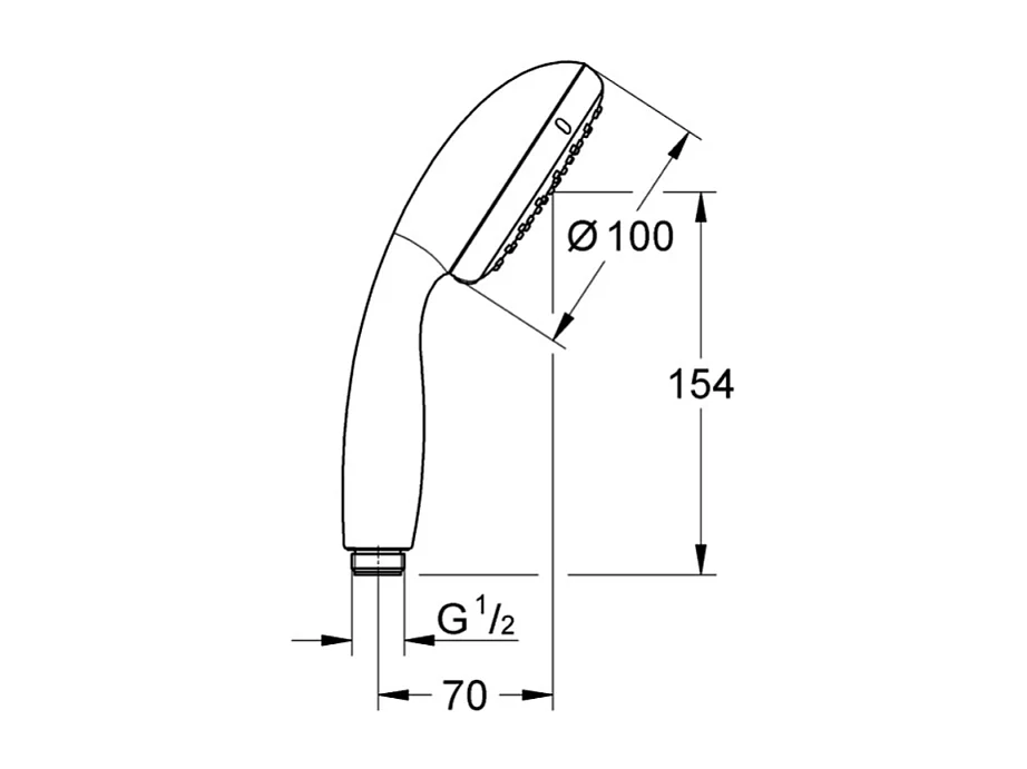 Douchette GROHE Vitalio Start 2 jets