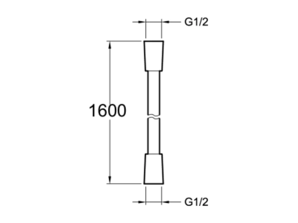 JACOB DELAFON Flexible de douche lisse anti-torsion 1600 Noir