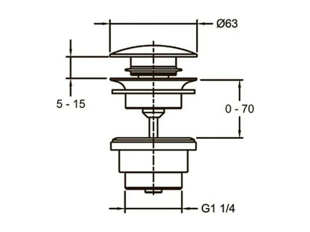 JACOB DELAFON Bonde de vidage click Chrome