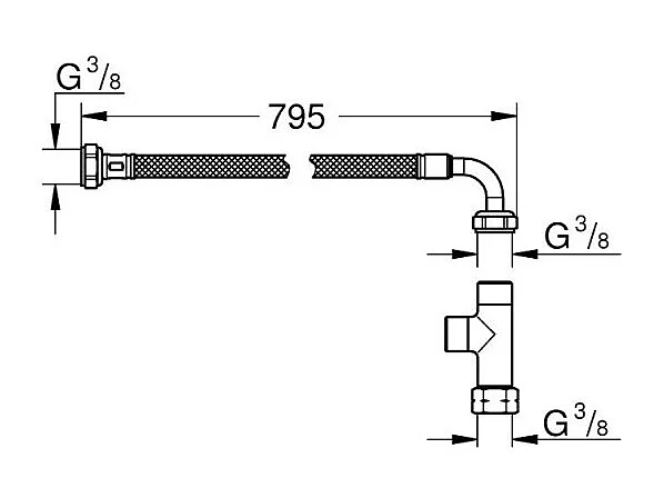 Grohe Pack Flexible y T para tapa de inodoro