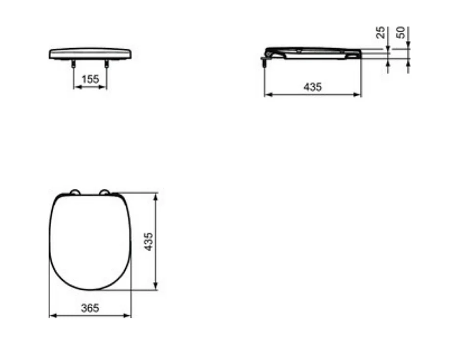 Asiento IDEAL STANDARD Connect Space con descenso gradual
