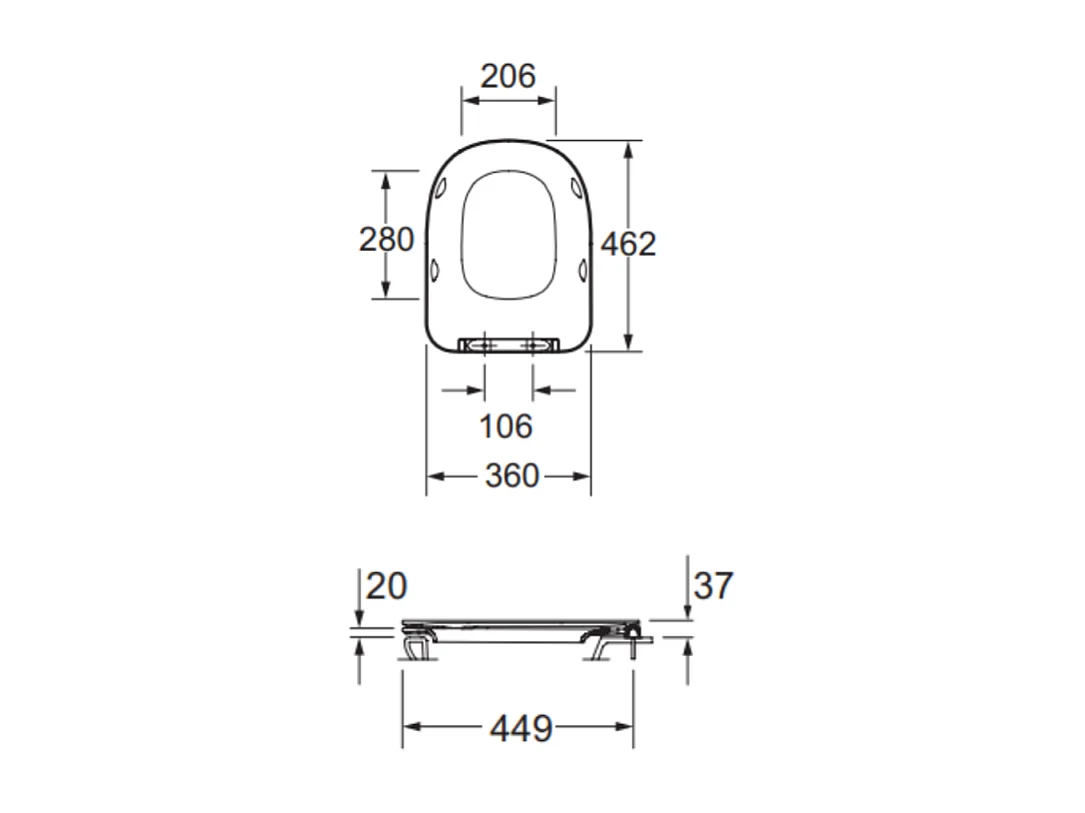 Abattant WC extra-plat JACOB DELAFON Modern Life à descente progressive et déclipsable blanc