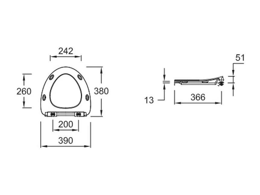 Abattant compact extra-plat JACOB DELAFON Nouvelle Vague descente progressive et déclipsable